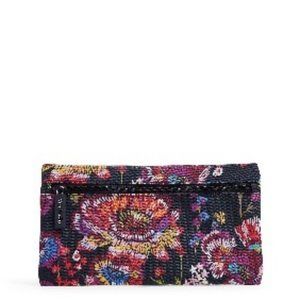 Vera Bradley Pencil Pouch in Midnight Wildflowers